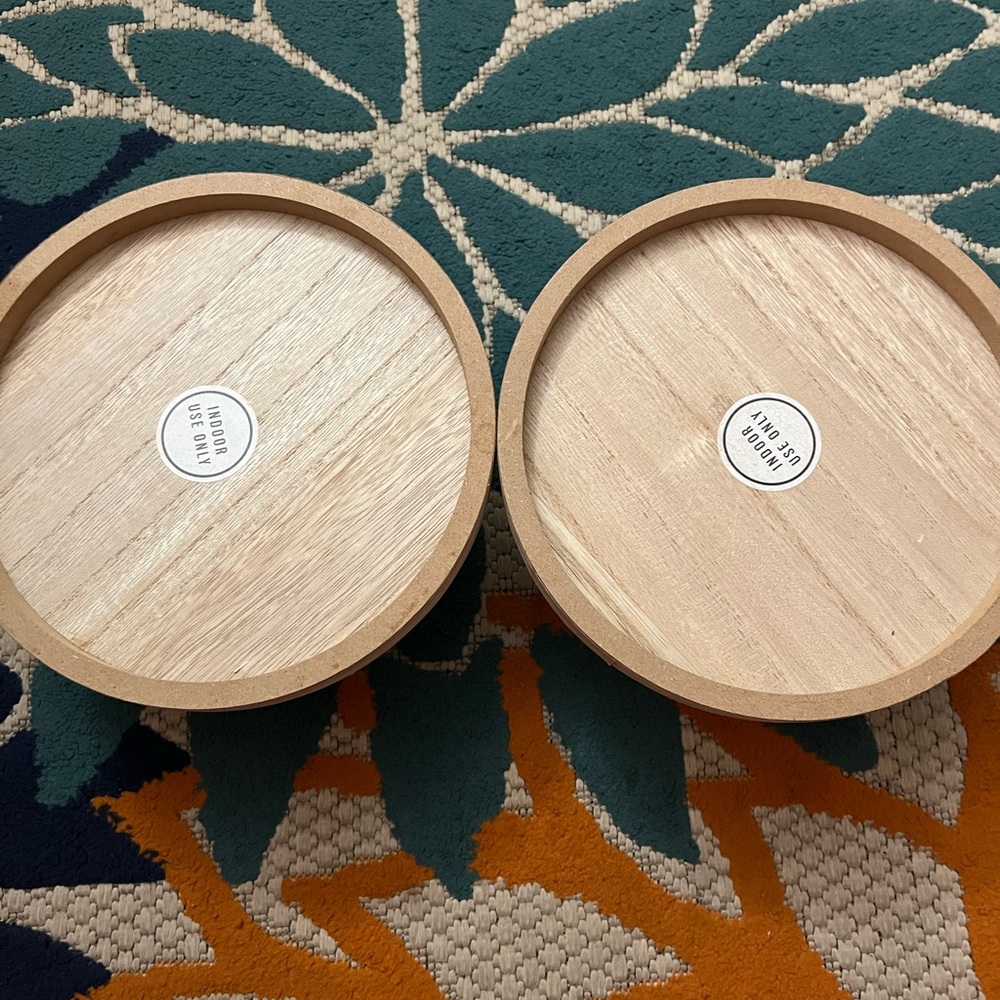 Natural Wood Bath Trays